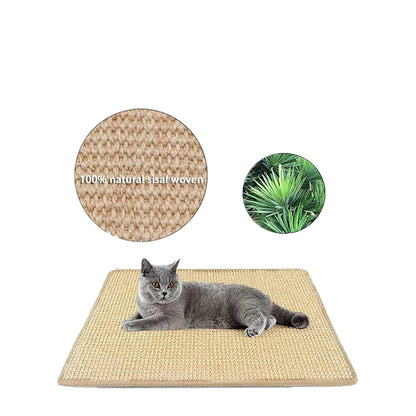 Pure Joy in Every Scratch: Eco-Friendly Sisal Scratching Mat for Cats