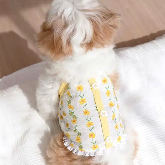 Sunshine Ready: Adorable Puppy Suspenders Summer Cooling Vest for Dogs & Cats – Perfect Pet Outfit for Chihuahuas, Bichons, and More