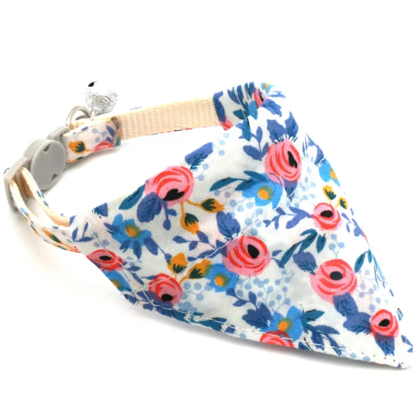 Chic Daisy-Print Adjustable Neck Scarf for Stylish Cats