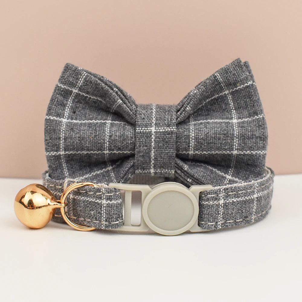 Adjustable Cat Collars with Bowknot – Stylish, Comfortable & Safety-Enhanced for Modern Cats