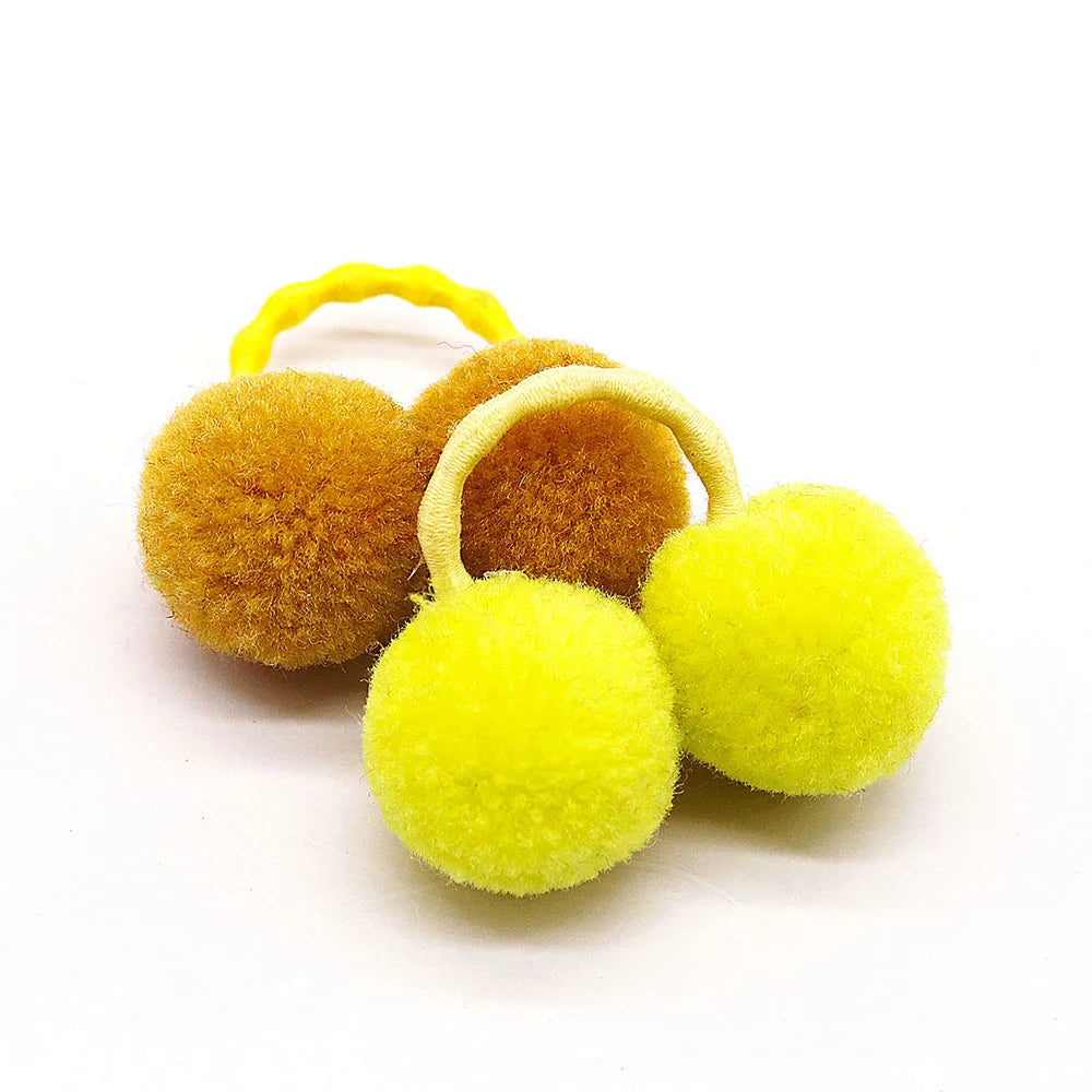 Plush Ball Pet Hair Accessories – Stylish & Fun for Your Furry Friends