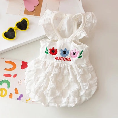 Runway Bloom Pet Dress: Chic Cooling Summer Skirt for Trendsetting Pups