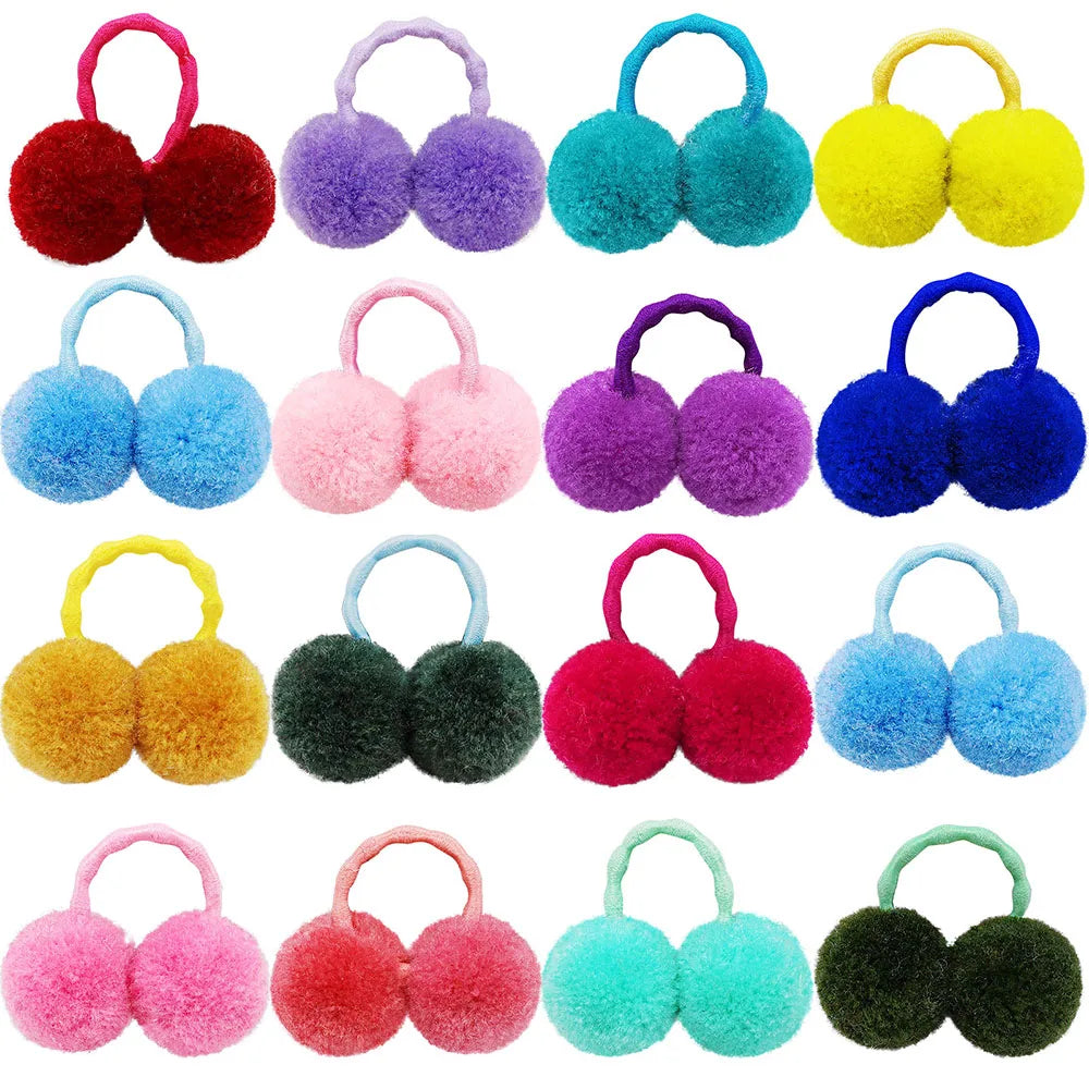 Plush Ball Pet Hair Accessories – Stylish & Fun for Your Furry Friends