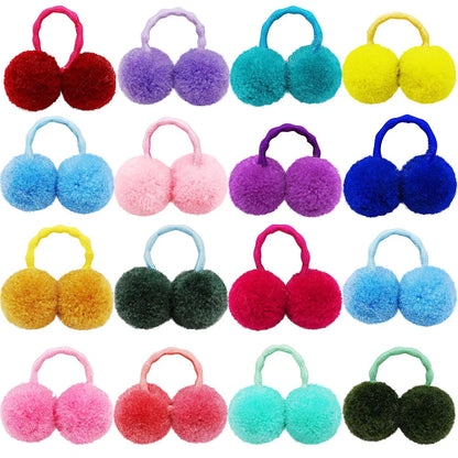 Plush Ball Pet Hair Accessories – Stylish & Fun for Your Furry Friends
