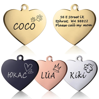 Forever Close Heart ID Tag – Personalized ID Tag Collar