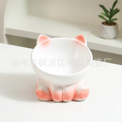 Elevated Ceramic Cat Bowl – Designed for Style, Comfort & Health