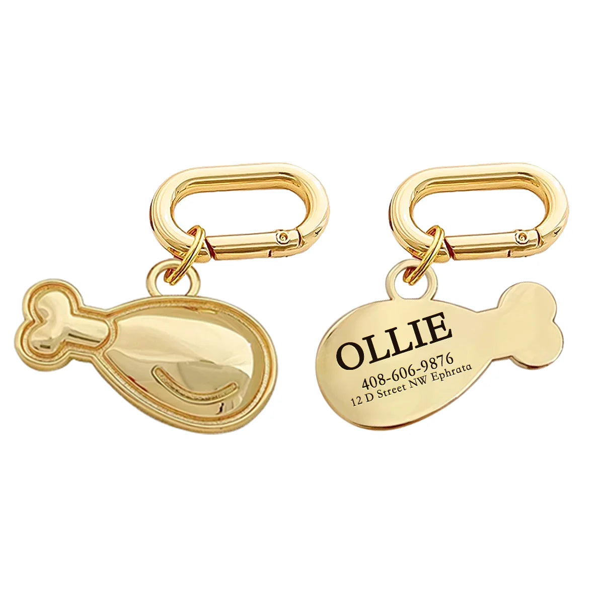 Memopaw Design Personalized Pet Dog Name Tag- Copper Free