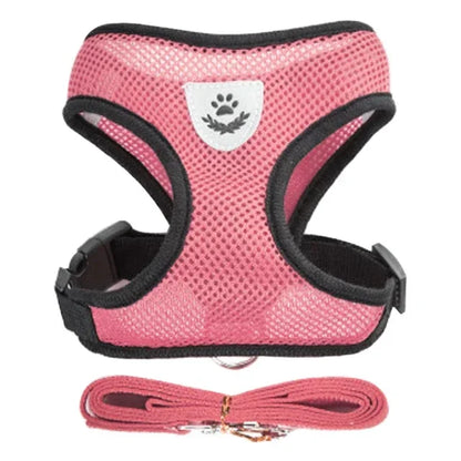 Adjustable Reflective Cat Harness & Leash Set – Soft Mesh for Cats and Small Dogs