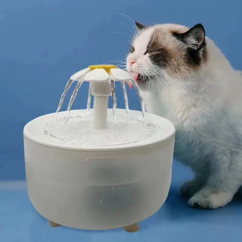 Fountain of Feline Fun: Whisper-Quiet 1.2L Auto Water Dispenser for Happy, Hydrated Pets- USB Electric