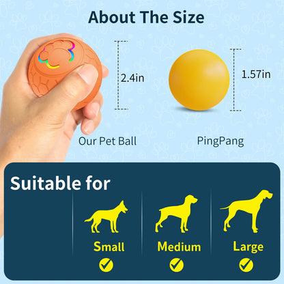 Get Ready for Disco Time – The Bouncing & Rolling Interactive Ball Pet Toy with RGB Lights!
