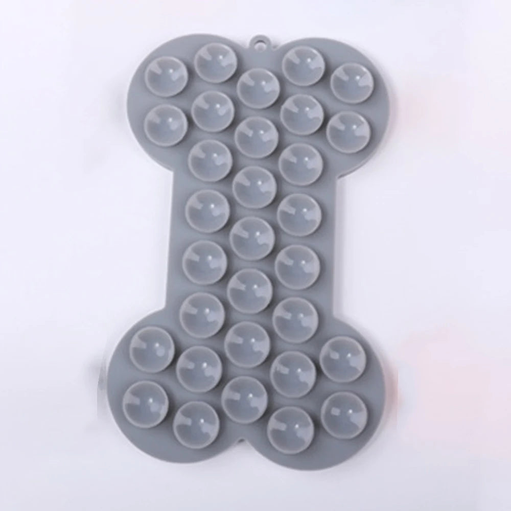 Bone-Shaped Silicone Lick Mat – Slow Feeder for Dogs
