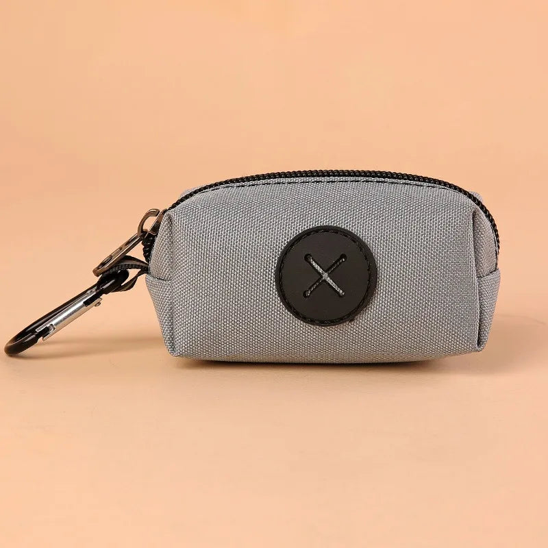 Compact Canvas Pet Waste Bag Holder – Portable Dispenser with Carabiner Clip for Discreet and Convenient Use