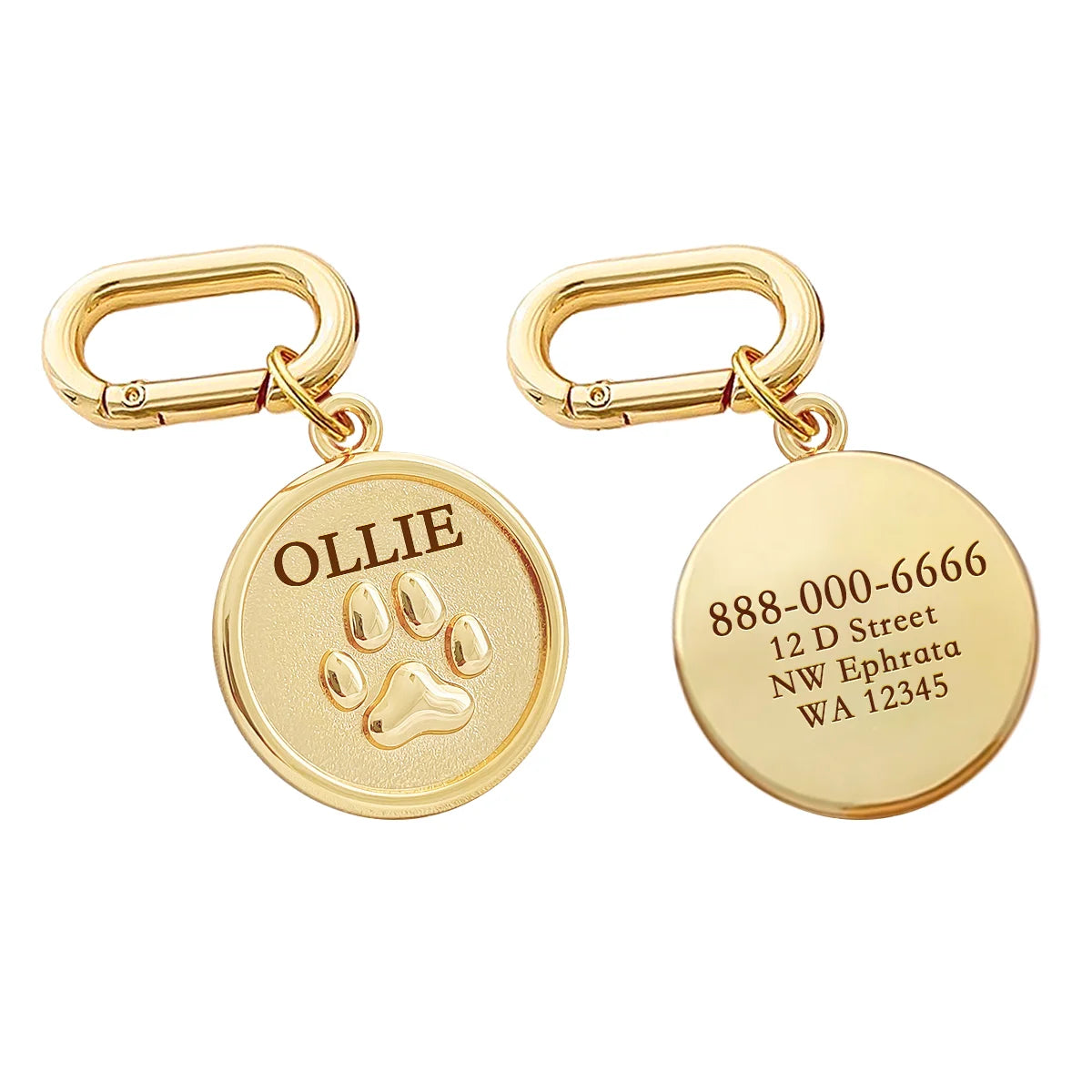 Memopaw Design Personalized Pet Dog Name Tag- Copper Free