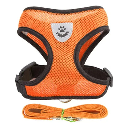 Adjustable Reflective Cat Harness & Leash Set – Soft Mesh for Cats and Small Dogs