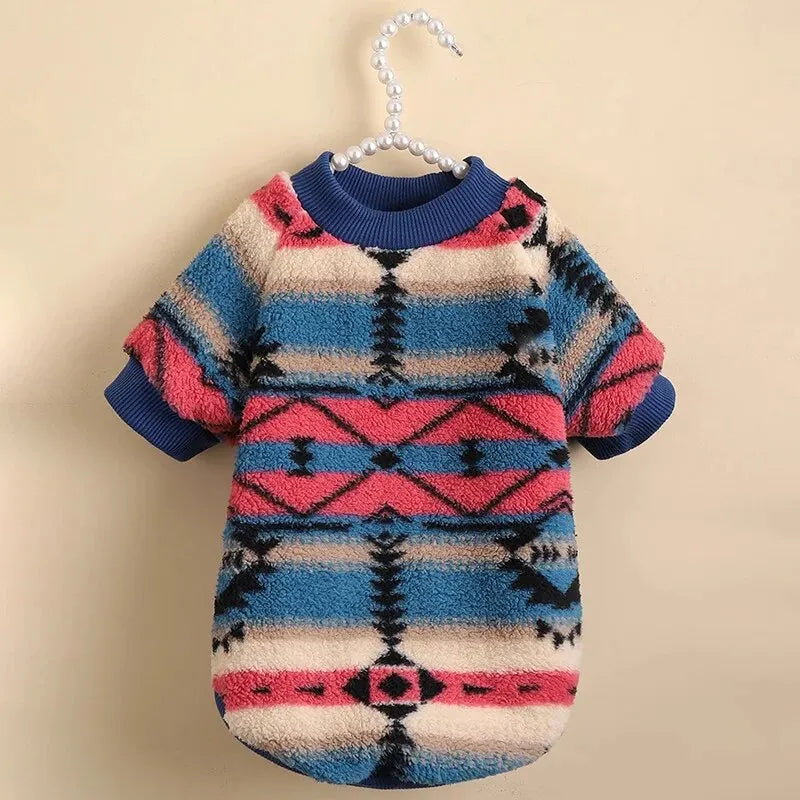 Striped Polyester Pet Sweatshirt – Stylish, Durable & Perfect for Autumn/Winter