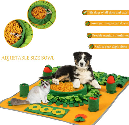 Sniff-tastic Adventure Mat: Slow Feeder & Brain-Boosting Fun for Pups!