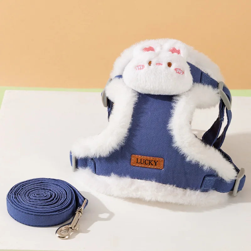 Winter Warm Adjustable Dog Harness – Lovely, Stylish & Perfect for Small Pets