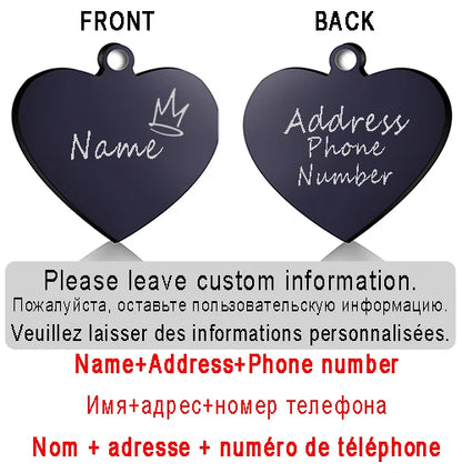Forever Close Heart ID Tag – Personalized ID Tag Collar