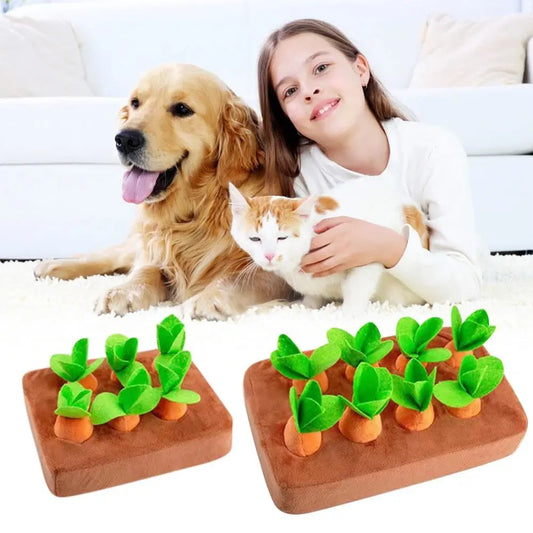 Carrot Crazy Snuffle Mat: Pull, Chew & Play for Happy Pups!