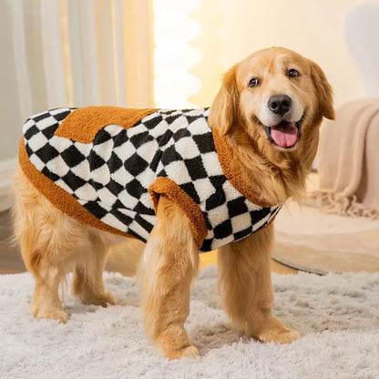 Big Paw Adventures: Cozy Winter Fleece Sweater for Your Large Breed Explorer