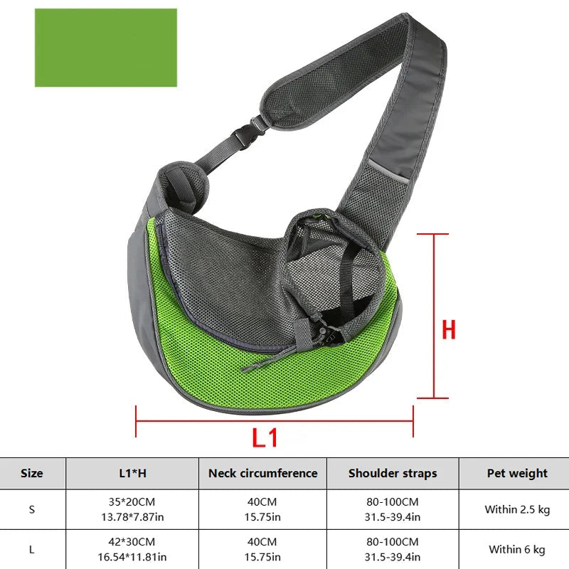 Trail Tails Carrier: Breathable Crossbody Pet Bag for Hiking and Camping Adventures