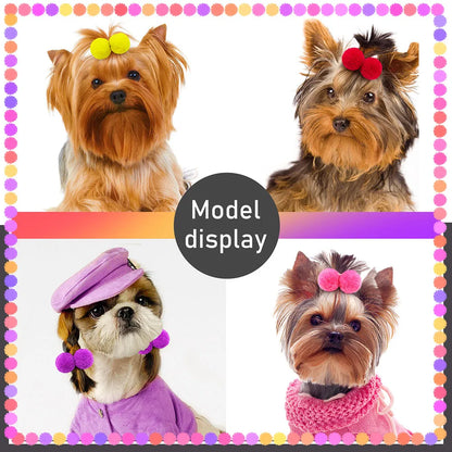 Plush Ball Pet Hair Accessories – Stylish & Fun for Your Furry Friends