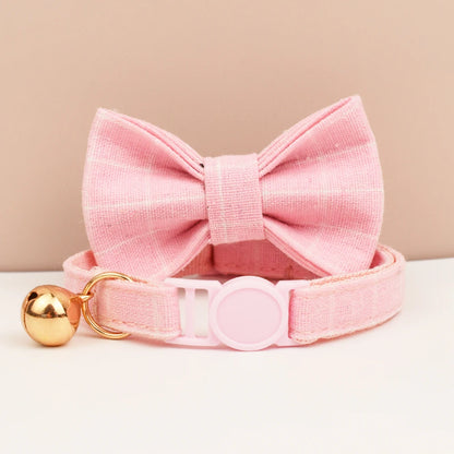 Adjustable Cat Collars with Bowknot – Stylish, Comfortable & Safety-Enhanced for Modern Cats