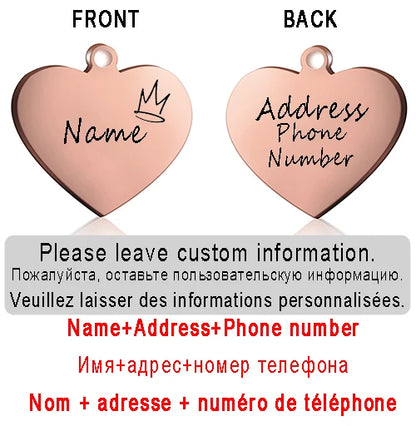 Forever Close Heart ID Tag – Personalized ID Tag Collar