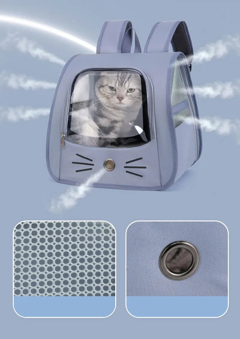 Springtime Wanderlust Pet Backpack: Stylish & Breezy Travel Backpack for Cats and Small Dogs