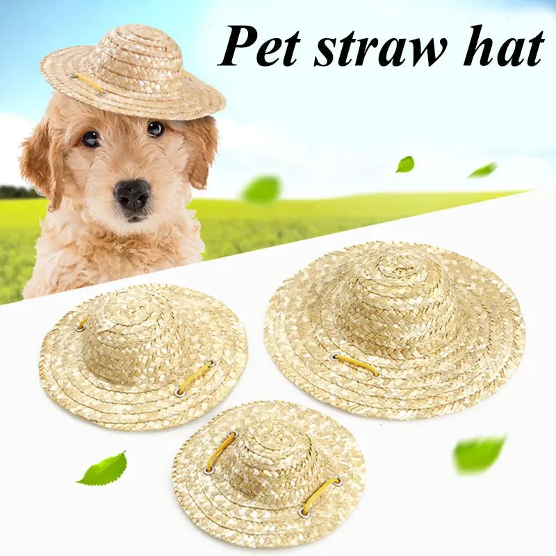 Straw Pet Hat – Perfect for Hawaiian Parties, Sun Protection & Stylish Cosplay