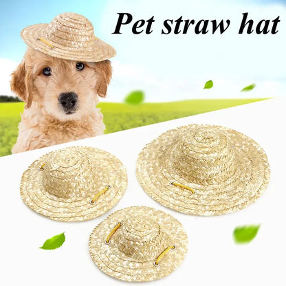 Straw Pet Hat – Perfect for Hawaiian Parties, Sun Protection & Stylish Cosplay