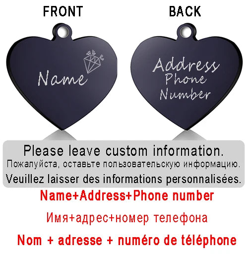 Forever Close Heart ID Tag – Personalized ID Tag Collar