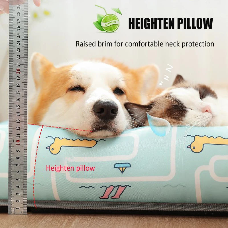Zen-Inspired Summer Pet Bed – Breathable Rattan Cooling Mat with Big Space for Cats & Dogs"