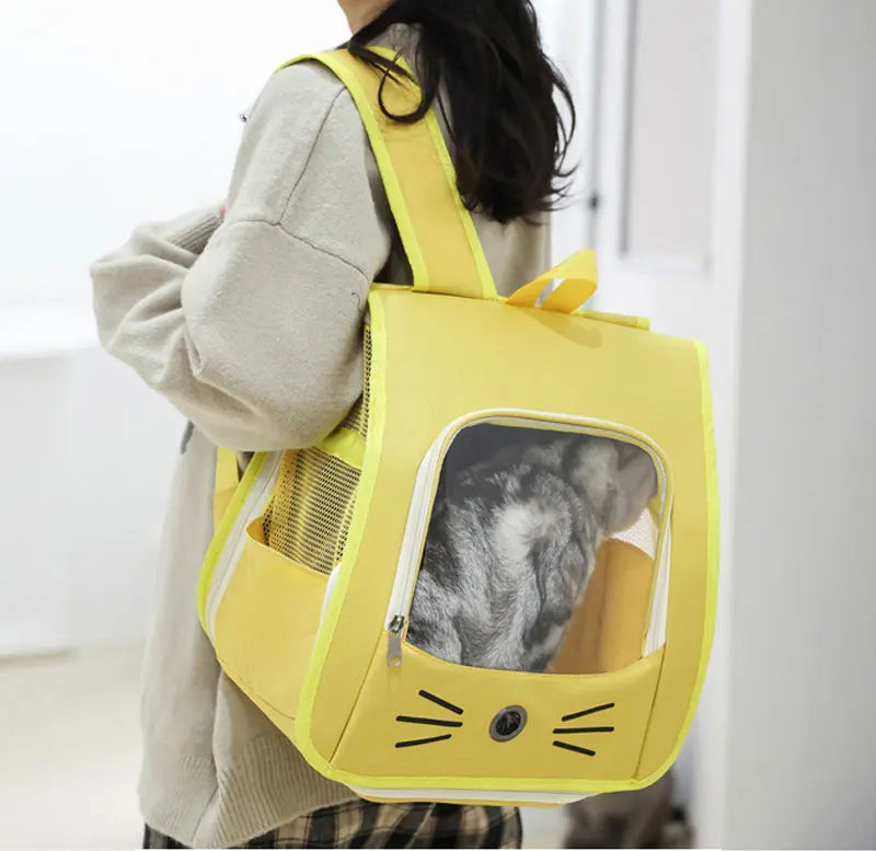 Springtime Wanderlust Pet Backpack: Stylish & Breezy Travel Backpack for Cats and Small Dogs