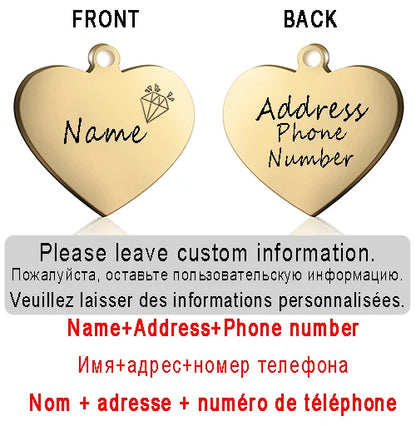 Forever Close Heart ID Tag – Personalized ID Tag Collar