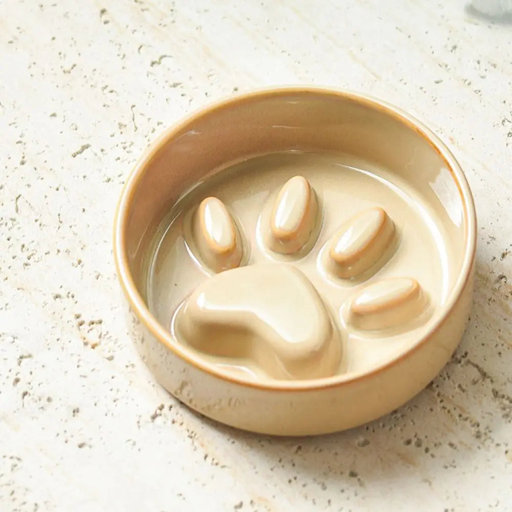 Anti-Choke Slow Feeding Japanese Ceramic Pet Bowl – Stylish & Functional for Healthy Mealtime