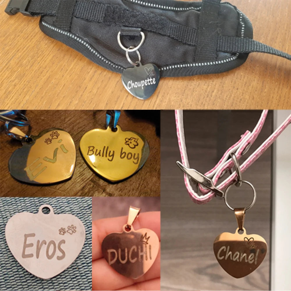 Forever Close Heart ID Tag – Personalized ID Tag Collar