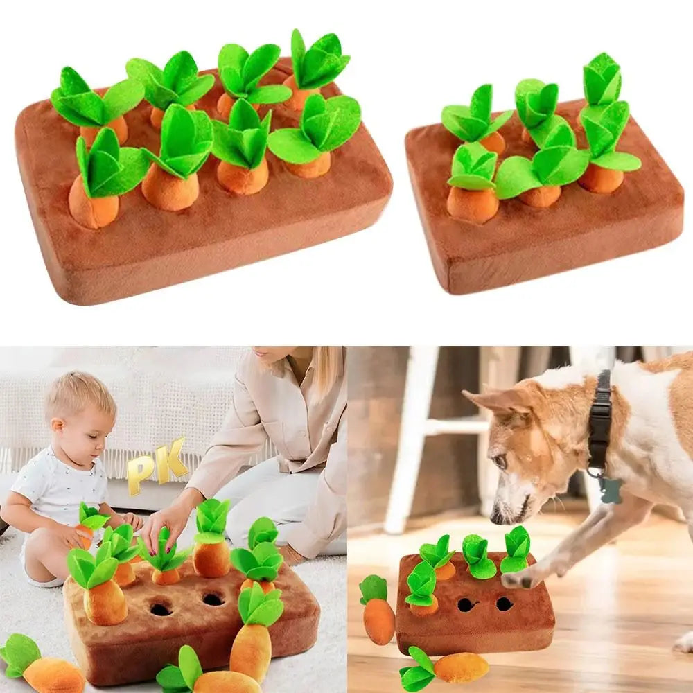 Carrot Crazy Snuffle Mat: Pull, Chew & Play for Happy Pups!