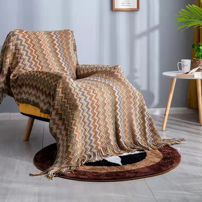 Boho-Inspired Woven Blanket – Stylish, Versatile & Retro-Chic