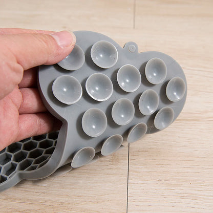 Bone-Shaped Silicone Lick Mat – Slow Feeder for Dogs