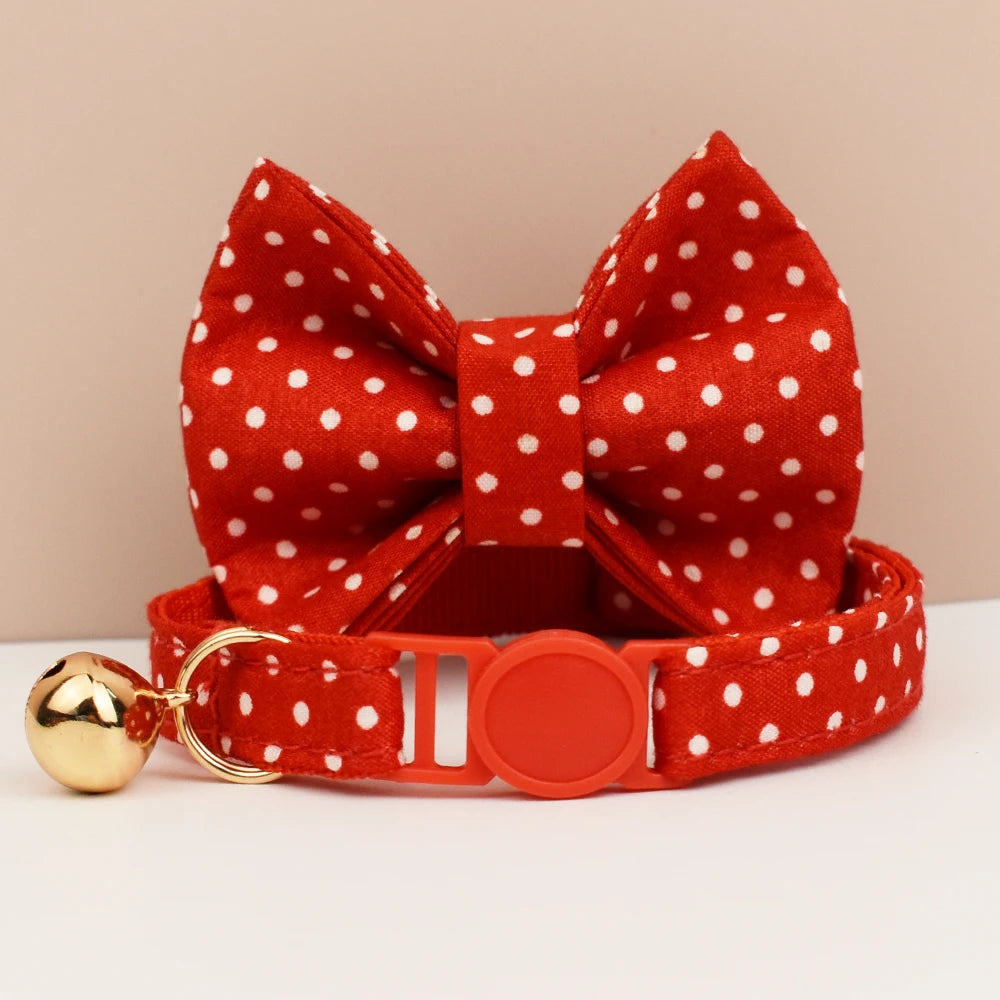 Adjustable Cat Collars with Bowknot – Stylish, Comfortable & Safety-Enhanced for Modern Cats