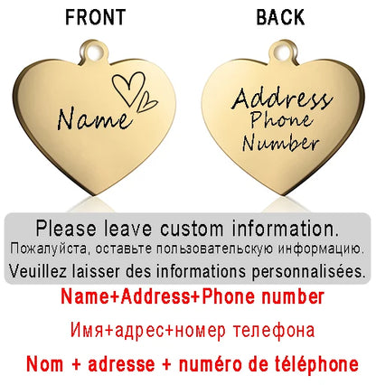Forever Close Heart ID Tag – Personalized ID Tag Collar
