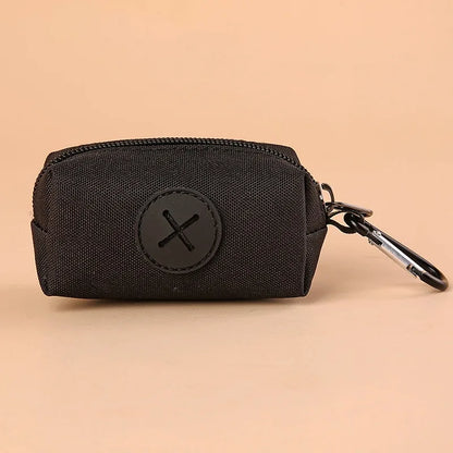 Compact Canvas Pet Waste Bag Holder – Portable Dispenser with Carabiner Clip for Discreet and Convenient Use