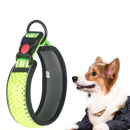 Reflective Dog Collar – Comfortable, Breathable & Anti-Choke Design for Dogs of All Sizes