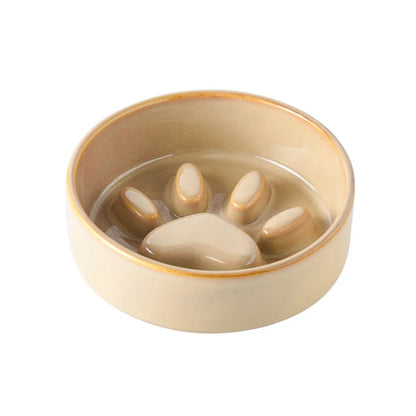 Anti-Choke Slow Feeding Japanese Ceramic Pet Bowl – Stylish & Functional for Healthy Mealtime