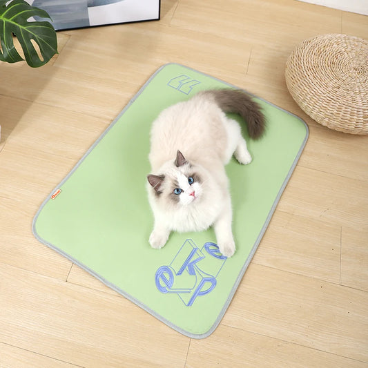 Cool Paws Summer Mat: Chill Ice Silk Comfort for Your Cats and Dogs