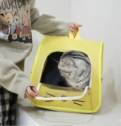 Springtime Wanderlust Pet Backpack: Stylish & Breezy Travel Backpack for Cats and Small Dogs