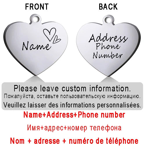 Forever Close Heart ID Tag – Personalized ID Tag Collar