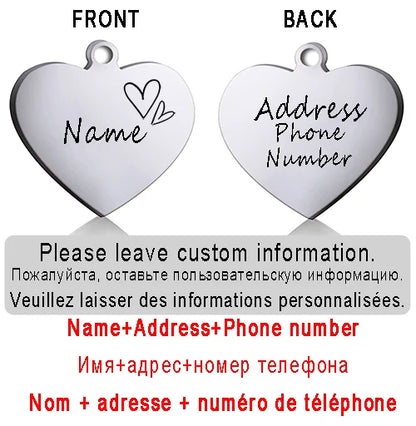 Forever Close Heart ID Tag – Personalized ID Tag Collar