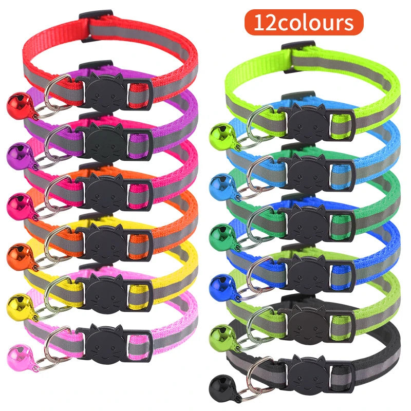 Color Reflective Cat Collars – Safe, Stylish & Perfect for Cats and Small Dogs